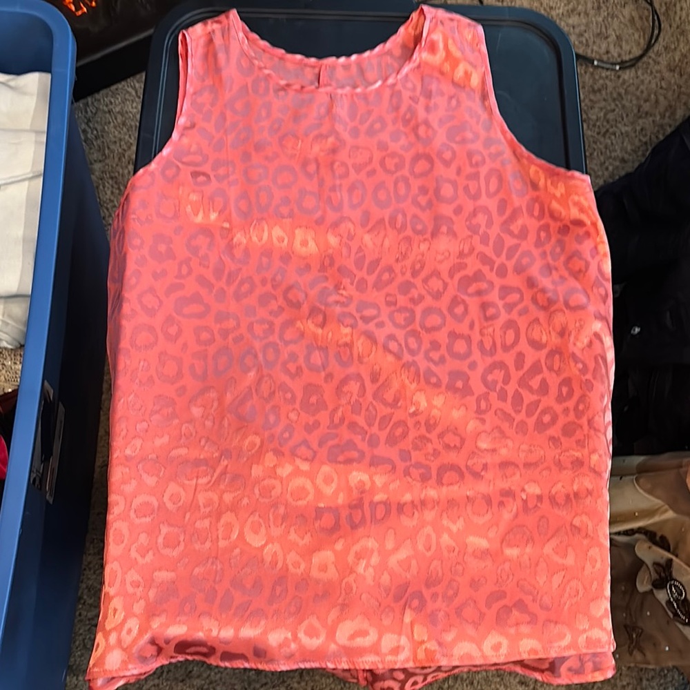 Women’s Sleeveless Leopard Print Top - Pink